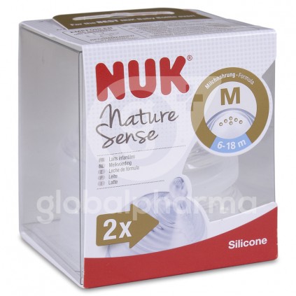 Nuk Natura Sense Tetina Silicona Talla M 6-18 Meses, 2 Unidades