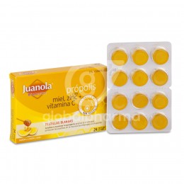 Juanola Pr&oacute;polis con Miel, Zinc y Vitamina C Sabor Lim&oacute;n y Miel, 24 Pastillas Blandas