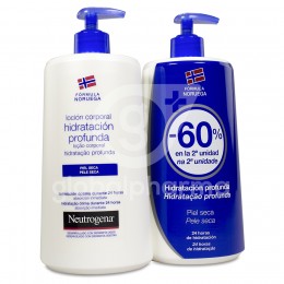Duplo Neutrogena Loción Corporal Hidratación Profunda Piel Seca, 2 x 750 ml