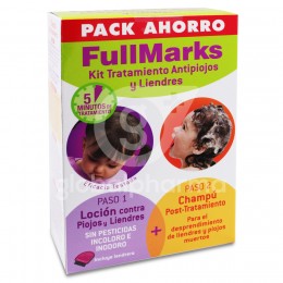 Kit FullMarks Antipiojos Loción Pediculicida 100 ml + Champú Post-Tratamiento 150 ml