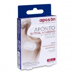 Aposán Apósito Estéril de Tejido sin Tejer 7,2x5 cm, 10 uds