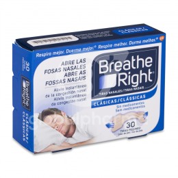 Breathe Right Tira Adhesiva Nasal Talla Pequeña-Mediana, 30 Uds