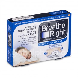 Breathe Right Tira Adhesiva Nasal Talla Grande, 10 Unidades