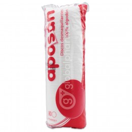 Aposán Discos Desmaquillantes Algodón, 80 uds