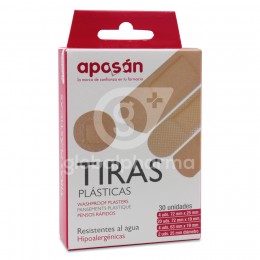 Aposán Tiras Plástico 4 Tamaños, 30 uds