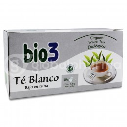 Bio3 Té Blanco Ecológico, 25 Bolsas