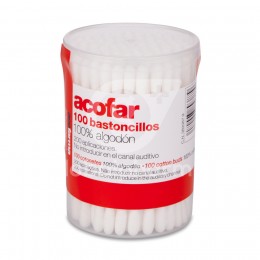 Acofar Bastoncillos Oidos Bote, 100 Unidades