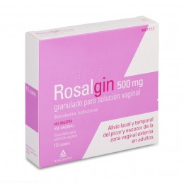 ROSALGIN 500 mg GRANULADO PARA SOLUCION VAGINAL, 10 sobres