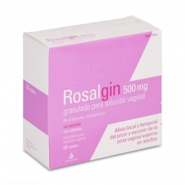 ROSALGIN 500 mg GRANULADO PARA SOLUCION VAGINAL, 20 sobres