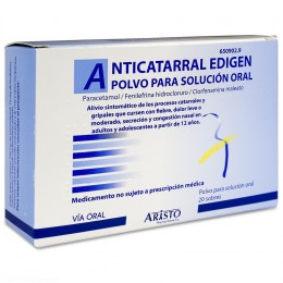 ANTICATARRAL EDIGEN POLVO PARA SOLUCION ORAL , 20 sobres