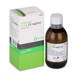 AMBROXOL CINFA 15 mg/5 ml JARABE EFG, 1 frasco de 200 ml