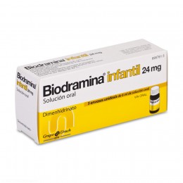 BIODRAMINA INFANTIL 24 MG SOLUCION ORAL, 5 envases unidosis de 6 ml