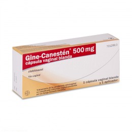 GINE-CANESTEN 500 MG CAPSULA VAGINAL BLANDA , 1 capsula vaginal blanda + 1 aplicador