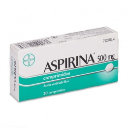 ASPIRINA 500 mg COMPRIMIDOS , 20 comprimidos