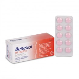 BENEXOL B1-B6-B12 COMPRIMIDOS RECUBIERTOS CON PELICULA, 30 comprimidos