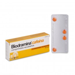 BIODRAMINA CAFEINA COMPRIMIDOS RECUBIERTOS , 4 comprimidos