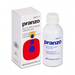 PRANZO 62,5 / 1,25 / 0,5 mg/ml SOLUCION ORAL, 1 frasco de 200 ml