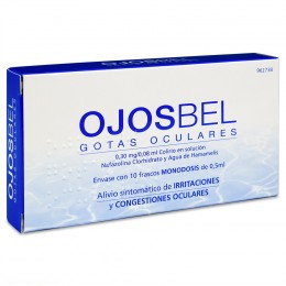 OJOSBEL GOTAS OCULARES, 0,30 mg/0,08 ml Colirio en solución , 10 envases unidosis de 0,5 ml